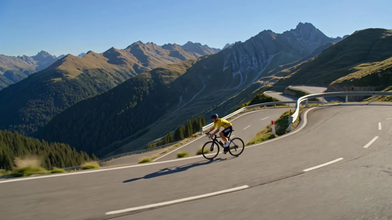 Grand tour cycling action from the Endurance Artwork campaign