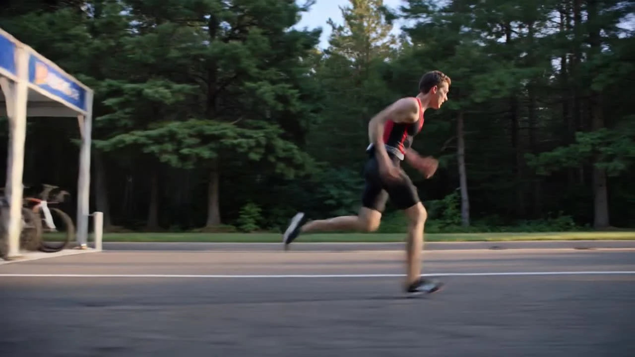 Triathlon action from the Endurance Artwork campaign