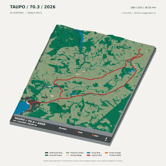 IRONMAN 70.3 New Zealand · Taupō digital terrain model