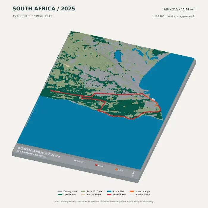 IRONMAN South Africa · Nelson Mandela Bay digital terrain model